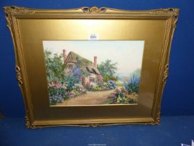 A Joseph Halford Ross gilt framed and mounted Watercolour entitled 'A Norfolk Cottage',