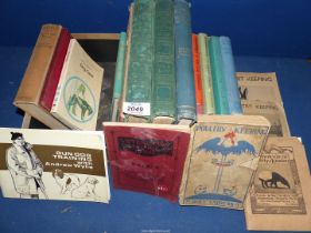 A box of books on Poultry Keeping, Gundog training, Potter on Gamesman Ship etc.