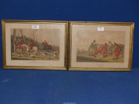 Two hunting themed colour Engravings, both by H. Alken and engraved by I.