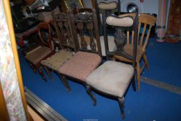 Nine miscellaneous chairs.