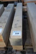 Two lengths of Oak - 5¾" x 5¾" x 44½" -50" long.