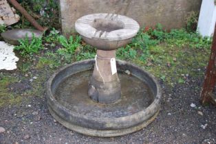 A water feature - 38" base x 27½" high.