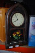 A 'Jerome and Co' eight day, 30 hour mantelpiece clock with key.