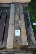 Eight lengths of Oak timber - 3" x 2½" x 44½".