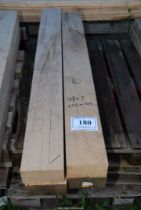 Four lengths of Oak - 5¾" x 3" x 53½"- 56½".