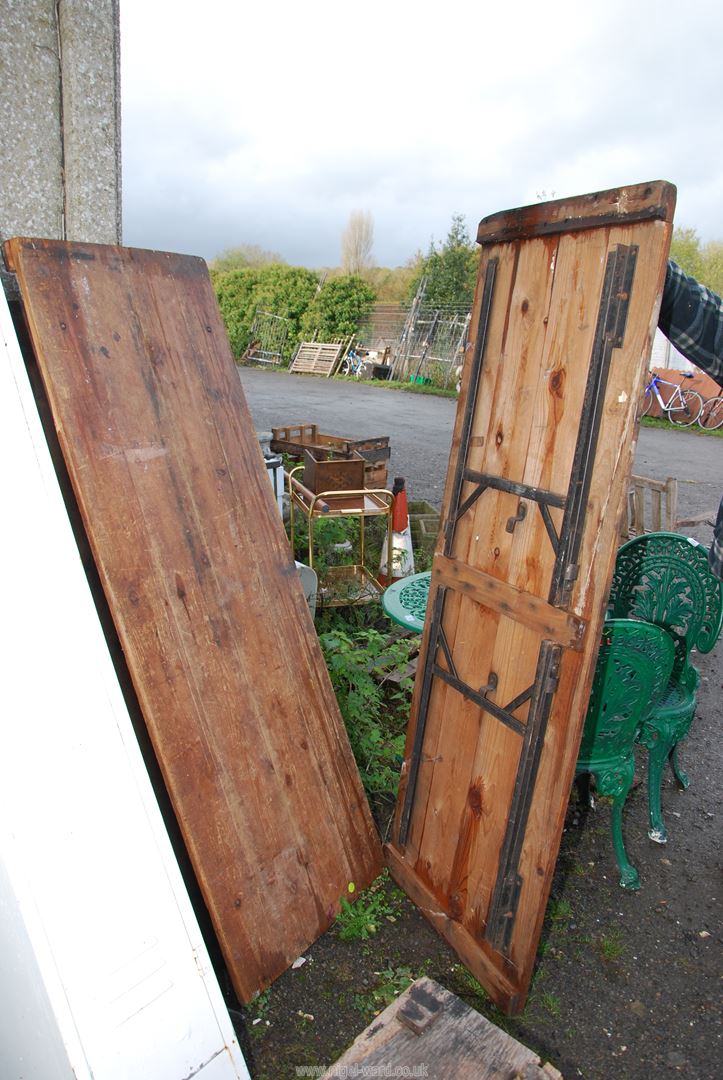 Three fold up trestle tables. - Image 2 of 2