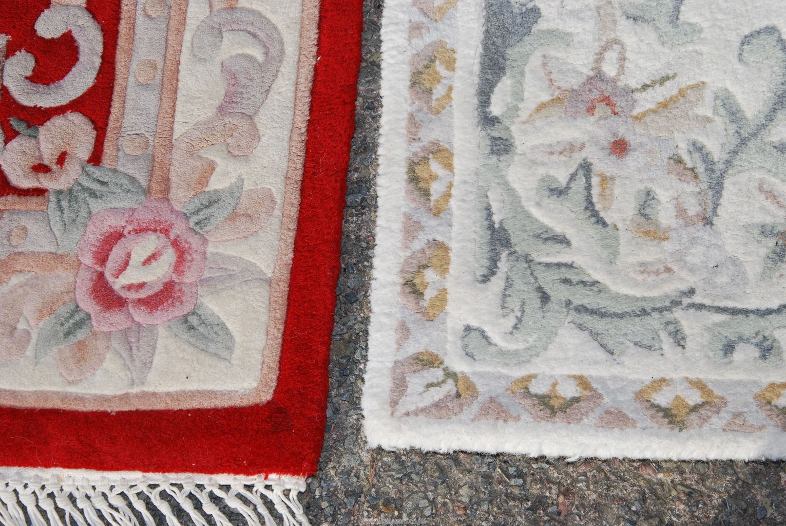 Two rugs - a red rug - 5' x 30", and one made in India 5' x 30½". - Image 2 of 4