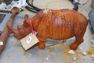 A Rhino heavy metal ornament.