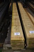 Ten lengths of tanalised timber - 8" x 1" x 166"