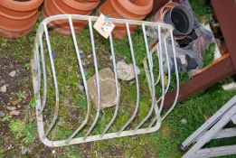 A galvanised wall mounted Hay rack.
