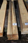 Fourteen lengths of softwood - 94¼" long.