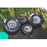 Wheels and tyres - 18 x 9 50/8 x 2 and 2 x 13/50/8.