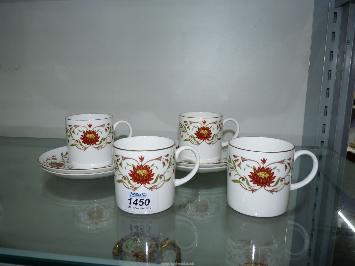 Four Susie Cooper 'Marisposa' coffee cans and saucers. - Image 2 of 2