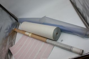 A part roll of engineers/draughtmans' tracing paper, 40'' wide, large roll of Seismograph paper,