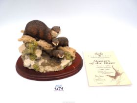 A Border Fine Arts figure 'Late Thaw' of an Otter with her Kitts (with certificate).