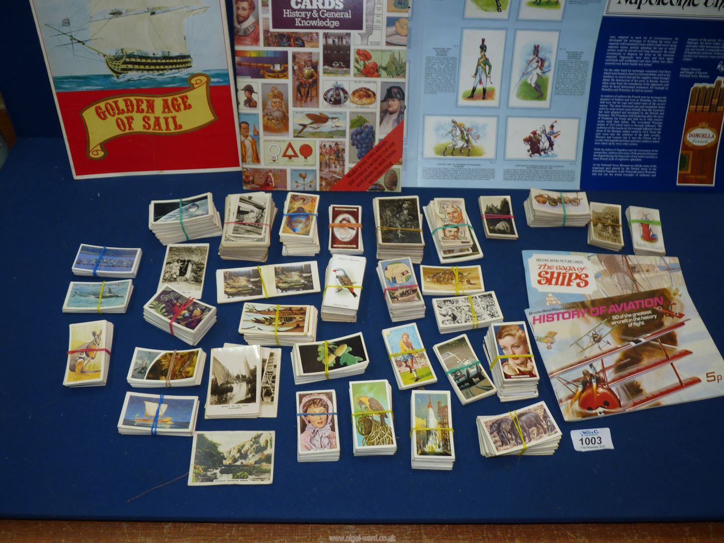 A quantity of cigarette cards including Tropical birds, Aviation, Motorcar, Prehistoric animals, - Image 2 of 2