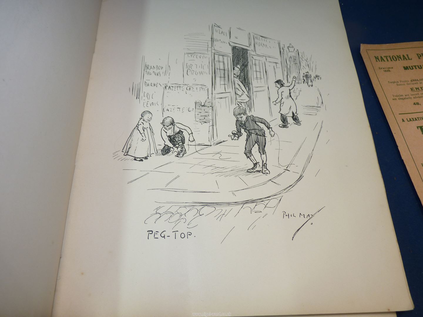 A folder containing World War I & II cartoon sketches etc. - Image 5 of 6