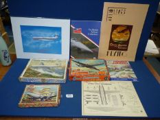 A quantity of aviation ephemera including jigsaws and booklets etc.