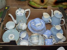 A quantity of part teasets including Royal Worcester 'Woodland', Noritake 'Polonaise', Wedgwood etc.