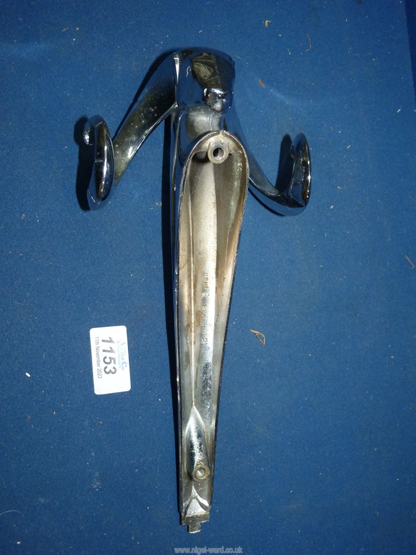 A chrome Dodge Ram hood figure, 11'' long.