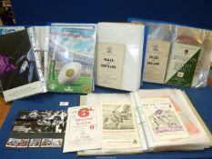 A quantity rugby memorabilia: Rugby League and Rugby Union programmes (national and international)
