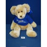 A Russ Millennium 2000 Teddy bear with original label, 17" tall.