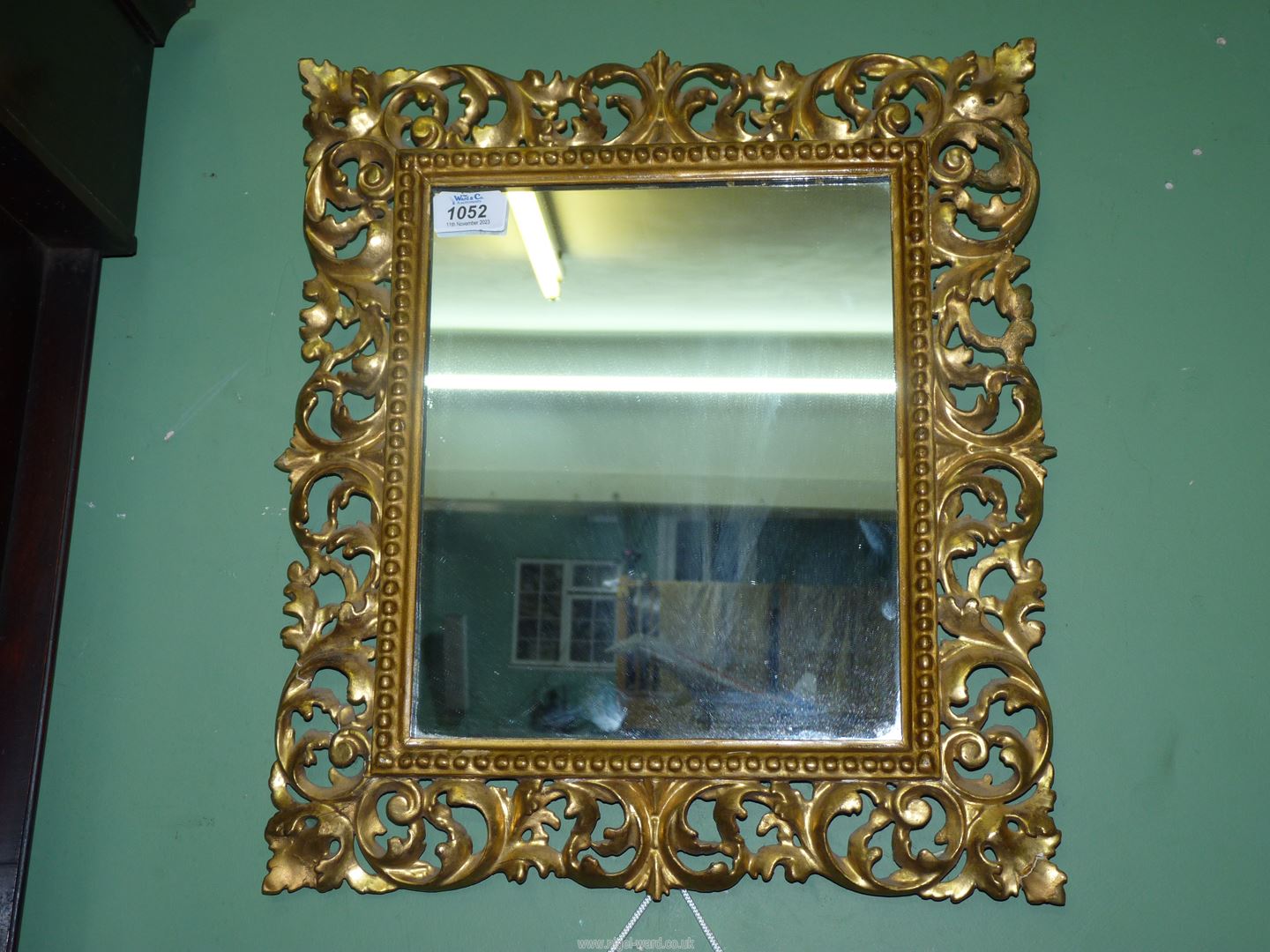 A late 18th century rare Florentine gesso frame gilt mirror with beaded decoration, - Image 2 of 12