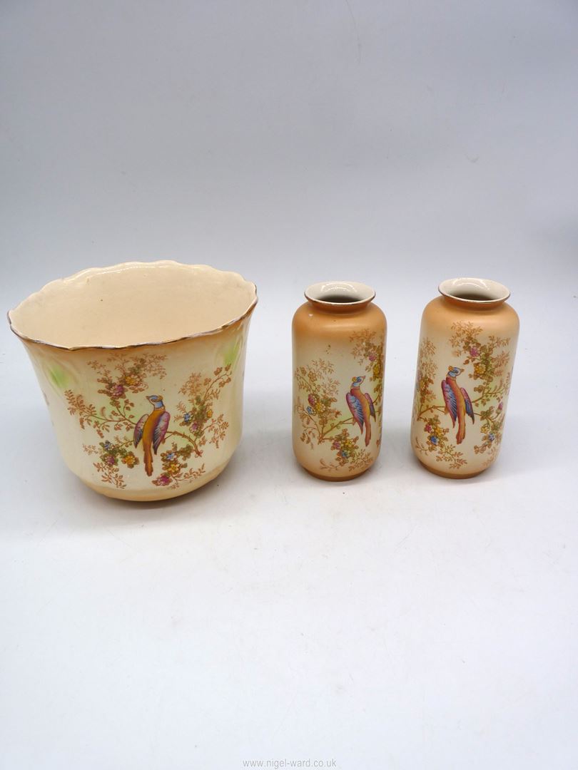 A small quantity of china to include a pair of Wood & Sons 'Kang-Hi' spill vases, - Image 2 of 8