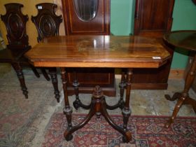 An imposing Rosewood and other woods occasional Table,