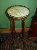 A 19th century Empire style Marble topped stand (marble cracked).