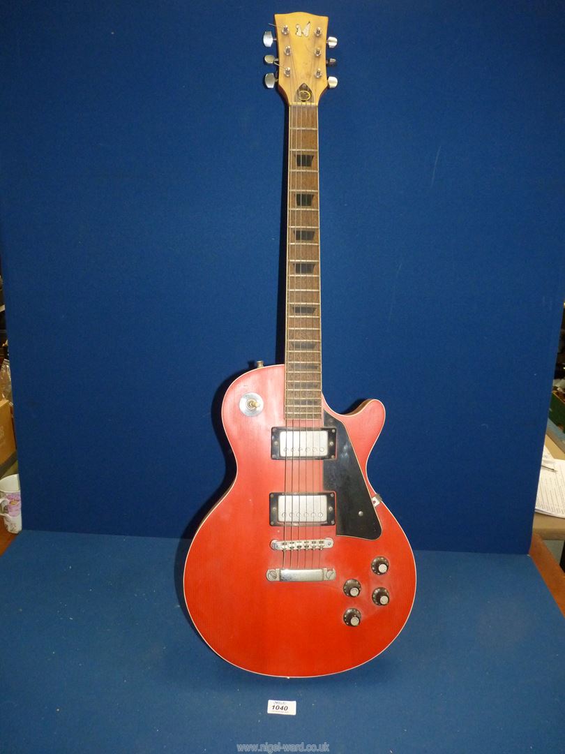 A red 'Kay' six string Electric guitar with hard case. - Image 3 of 4