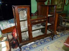 A 1920/30's Mahogany Chiffonier/Display Cabinet having a lower central section with an upper frieze