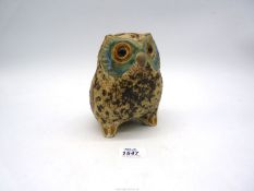 A Lladro owl figure, mark to base rubbed, 6" high.