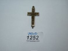 A mixed metals Crucifix pendant impressed to back "Domenicani, S.
