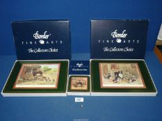 Two boxes of James Herriot series place mats, six in each box,