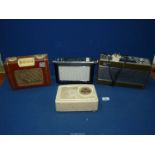 A Bush TR130 radio and a Dansette 222 transistor,