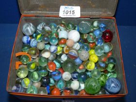 An old tin of Marbles.