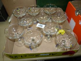 Ten Babycham glasses.