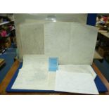 A plastic Portfolio containing a quantity of maps including 1:2500 The Old House,