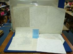 A plastic Portfolio containing a quantity of maps including 1:2500 The Old House,