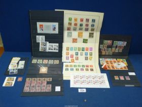 A quantity of sheets and cards of German stamps.