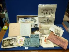 A box of memorabilia including photographs, letters etc.