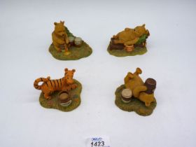 Four Border Fine Arts 'Classic Pooh' figures to include; 'After the picnic',