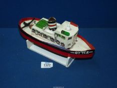 An apparently scratch made model Tug Boat ''Otter'' having battery driven propeller,