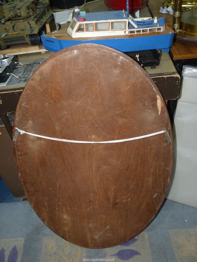 An oval bevel plated Mirror - Image 2 of 2