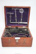 A Mahogany cased "Watson & Sons (Electrical Medical) Ltd'' - ''The Sunic Violet Ray Appartus".