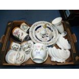 A quantity of mixed china to include; Coalport Country ware shell bowls, Portmeirion pots,