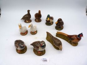A quantity of 'Quail' ceramic salt & peppers in the form of ducks, pheasants, grouse, etc.