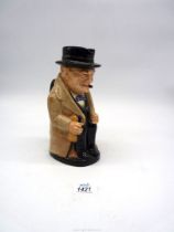 A Royal Doulton 'Winston Churchill' Toby jug, 9 1/4" tall.