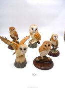A small quantity of Leonardo and Country Artist barn owl figures.
